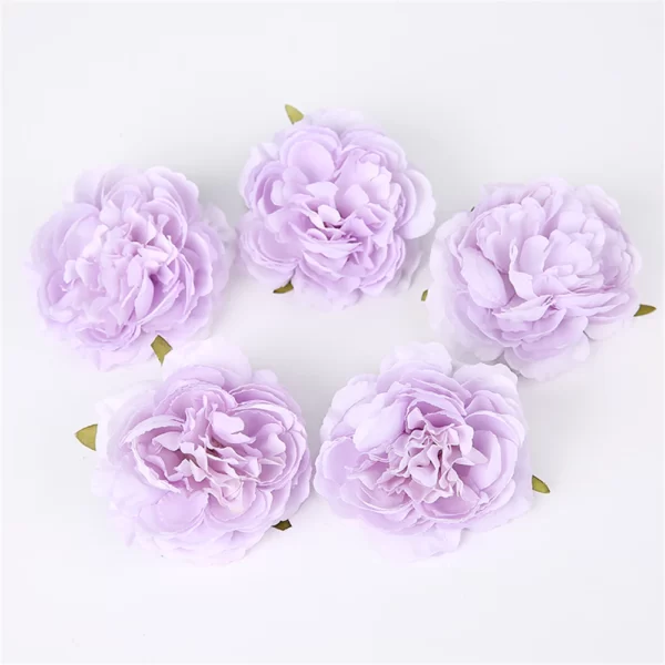 5 fleurs de pivoine violette