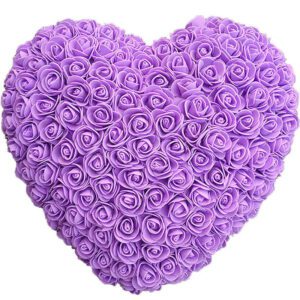 coeur en roses violettes 2