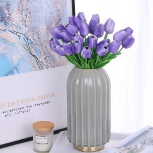 20 tulipes violettes et blanches 3