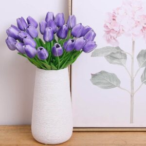 20 tulipes violettes et blanches 4