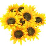 6 fleurs artificielles de tournesol