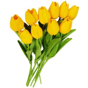 bouquet de tulipe jaune artificielle