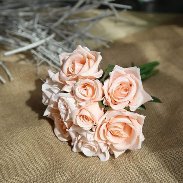 fleurs artificielles rose pale 3