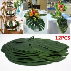 kf HTB19DqubynrK1RjSsziq6xptpXaE Feuilles de Palmier Tropicales Artificielles D coration de Mariage Plante Jungle Verte Luau Hawa en pour